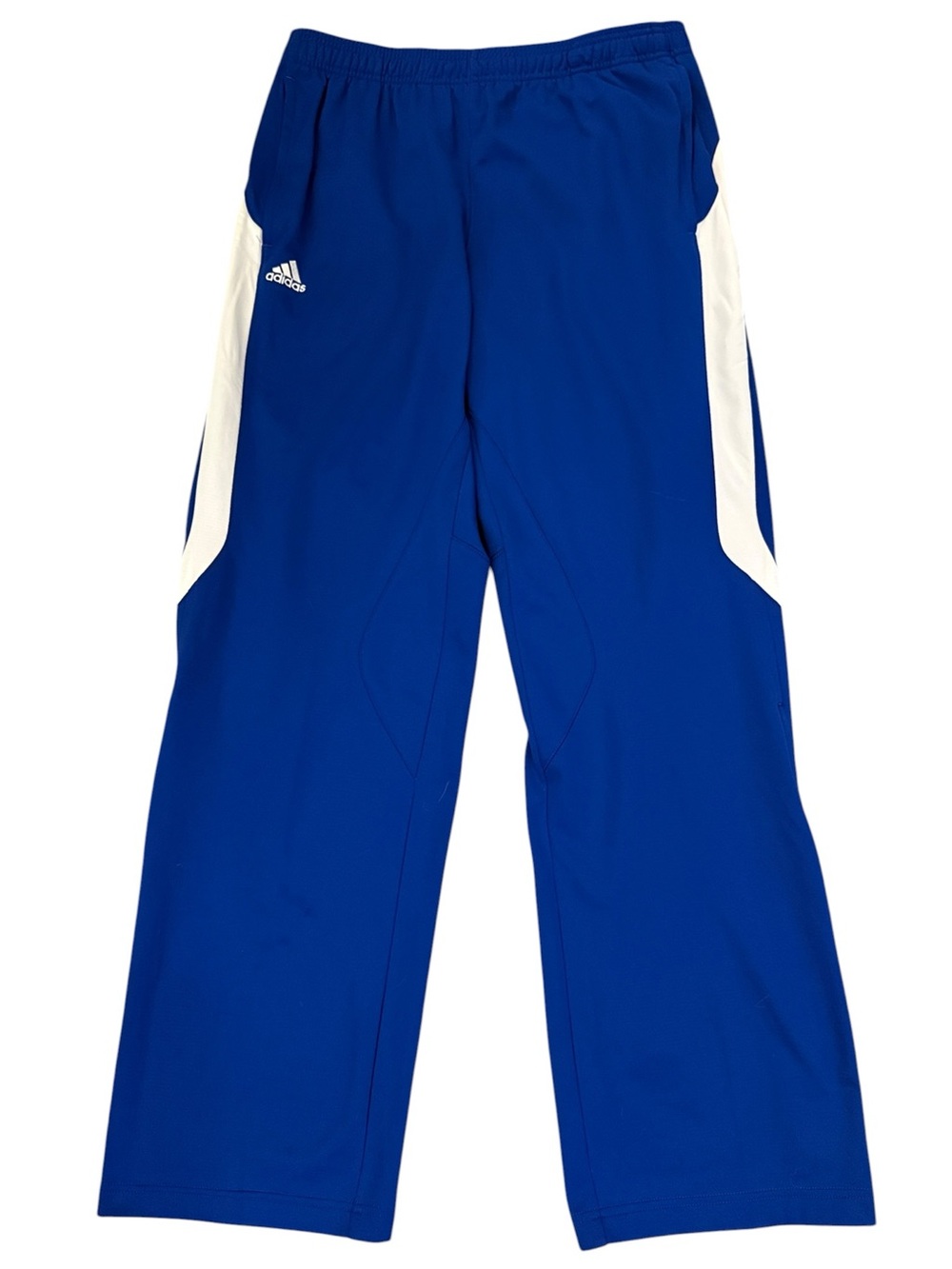 Adidas ClimaCore 3-Stripe Track Pant L Royal Blue White Ankle Zip Soccer Warm Up